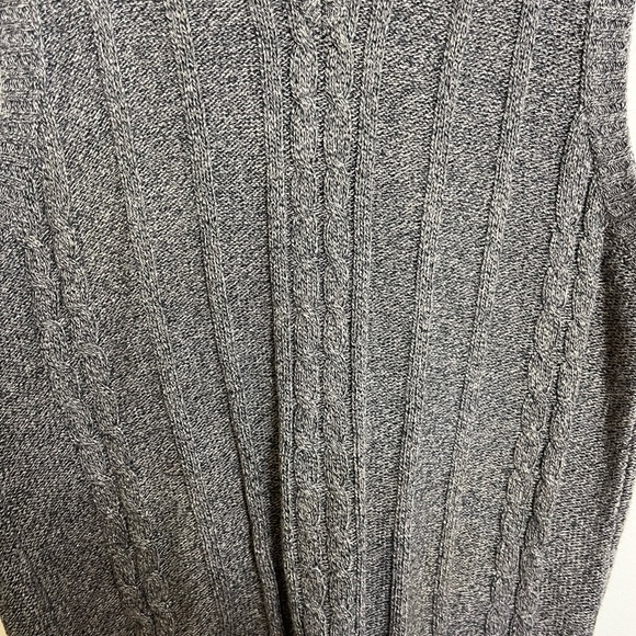 Vintage Cable Knit Sweater Vest Salt & Pepper Sz L - Picture 4 of 7